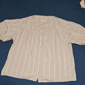 Women's Gray Striped Blouse